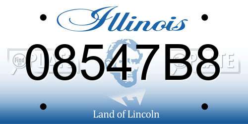 08547B8 Illinois License Plate
