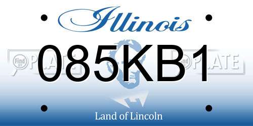 085KB1 Illinois License Plate