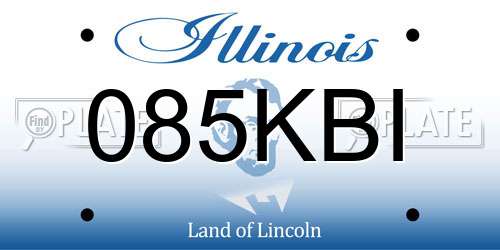 085KBI Illinois License Plate