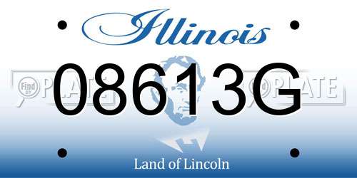 08613G Illinois License Plate