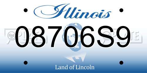 08706S9 Illinois License Plate