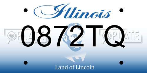 0872TQ Illinois License Plate