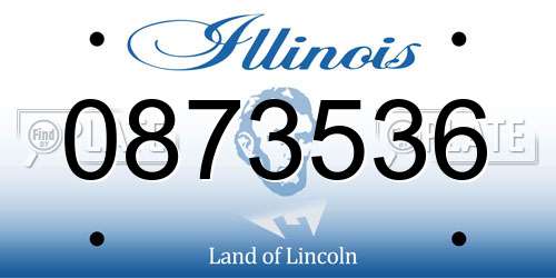 0873536 Illinois License Plate