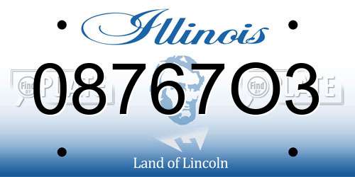 08767O3 Illinois License Plate