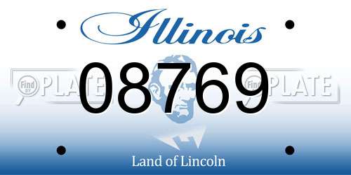 08769 Illinois License Plate