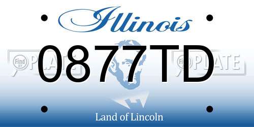 0877TD Illinois License Plate