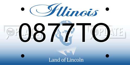 0877TO Illinois License Plate