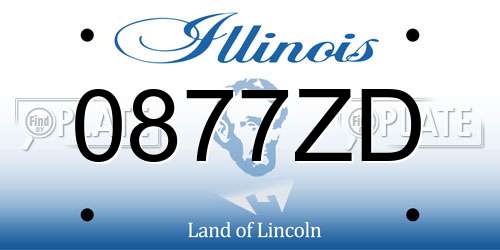 0877ZD Illinois License Plate