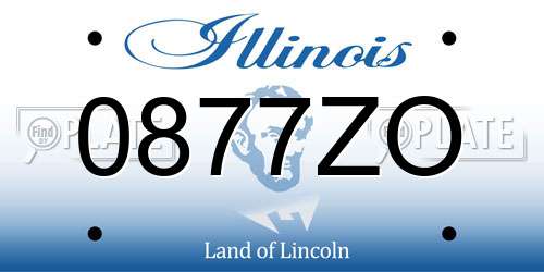 0877ZO Illinois License Plate