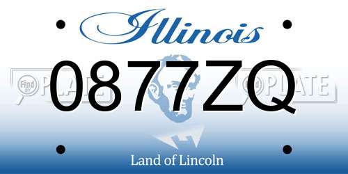 0877ZQ Illinois License Plate