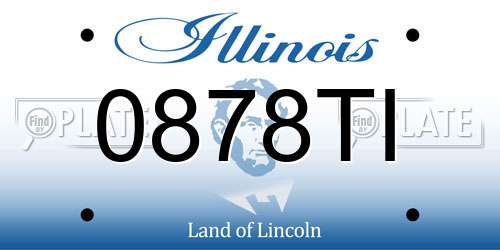0878TI Illinois License Plate