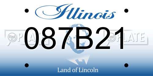 087B21 Illinois License Plate