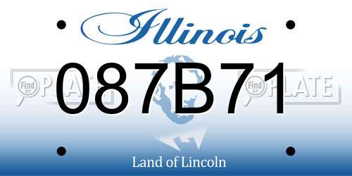 087B71 Illinois License Plate