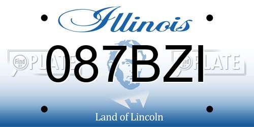 087BZI Illinois License Plate