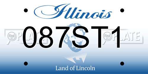 087ST1 Illinois License Plate