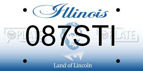 087STI Illinois License Plate