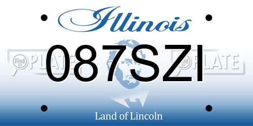087SZI Illinois License Plate