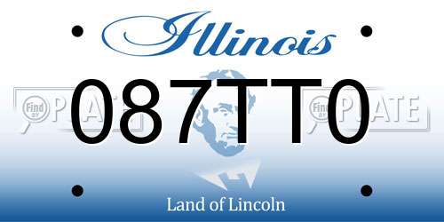 087TT0 Illinois License Plate