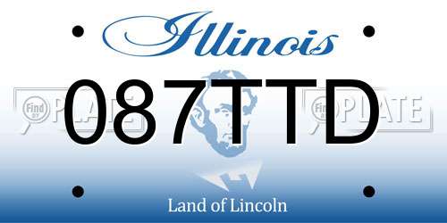 087TTD Illinois License Plate