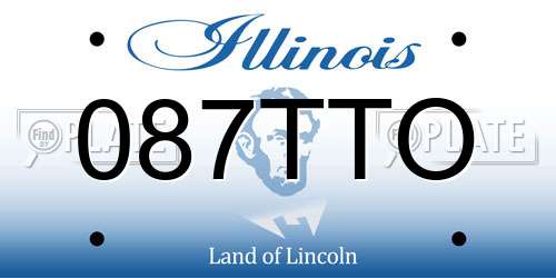 087TTO Illinois License Plate