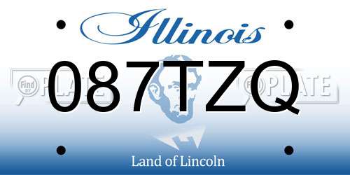 087TZQ Illinois License Plate