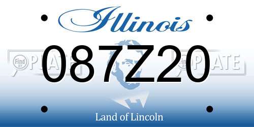087Z20 Illinois License Plate