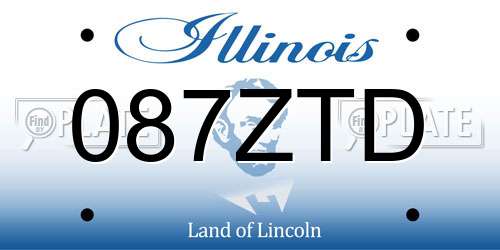 087ZTD Illinois License Plate