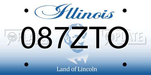 087ZTO Illinois License Plate