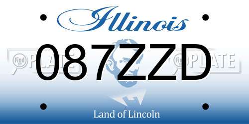 087ZZD Illinois License Plate