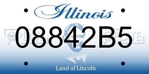 08842B5 Illinois License Plate