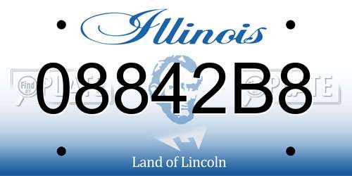 08842B8 Illinois License Plate