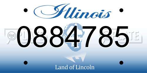 0884785 Illinois License Plate