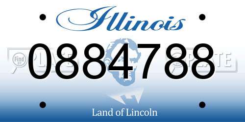 0884788 Illinois License Plate