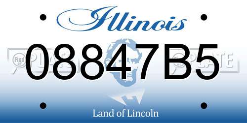 08847B5 Illinois License Plate