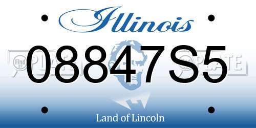 08847S5 Illinois License Plate