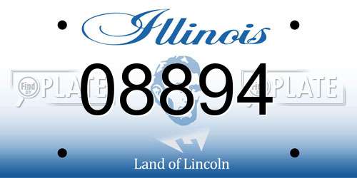 08894 Illinois License Plate