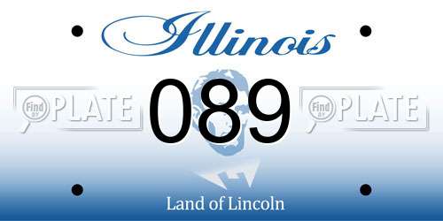 089 Illinois License Plate