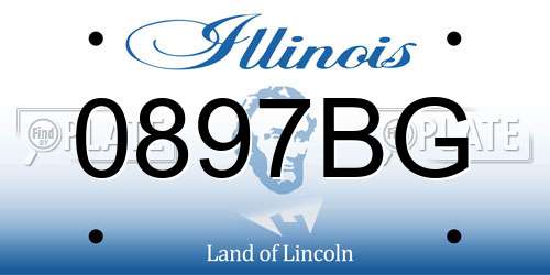 0897BG Illinois License Plate