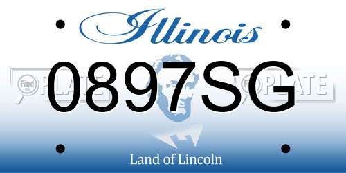0897SG Illinois License Plate