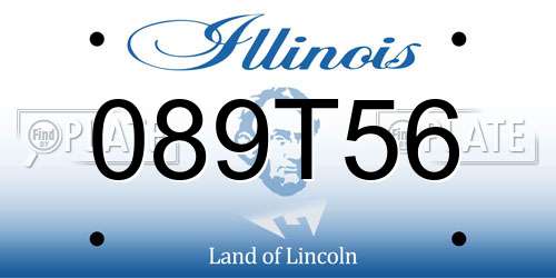 089T56 Illinois License Plate