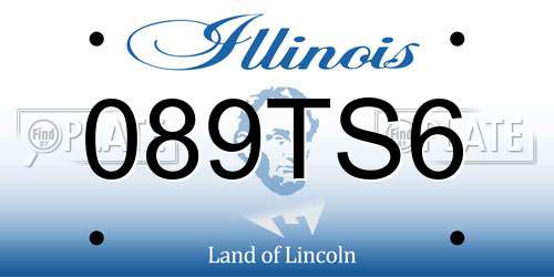 089TS6 Illinois License Plate