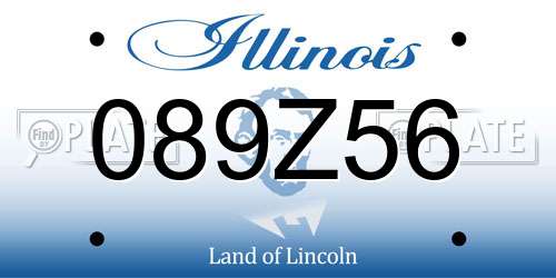 089Z56 Illinois License Plate