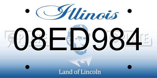 08ED984 Illinois License Plate