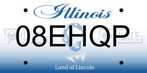 08EHQP Illinois License Plate