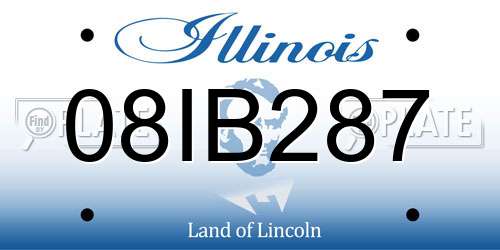 08IB287 Illinois License Plate