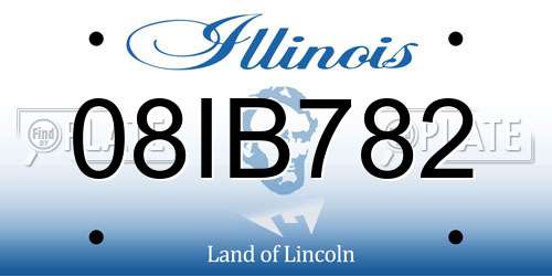 08IB782 Illinois License Plate