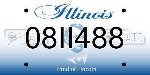 08II488 Illinois License Plate