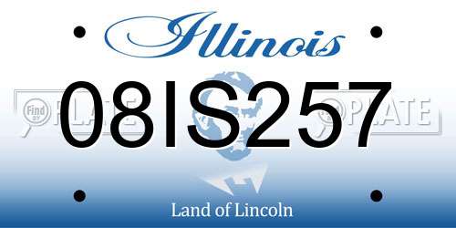 08IS257 Illinois License Plate