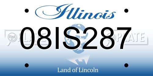 08IS287 Illinois License Plate