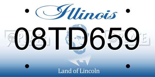 08TD659 Illinois License Plate